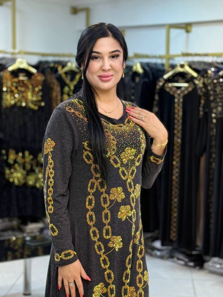 YÜNLÜ VİSKON ELBİSE